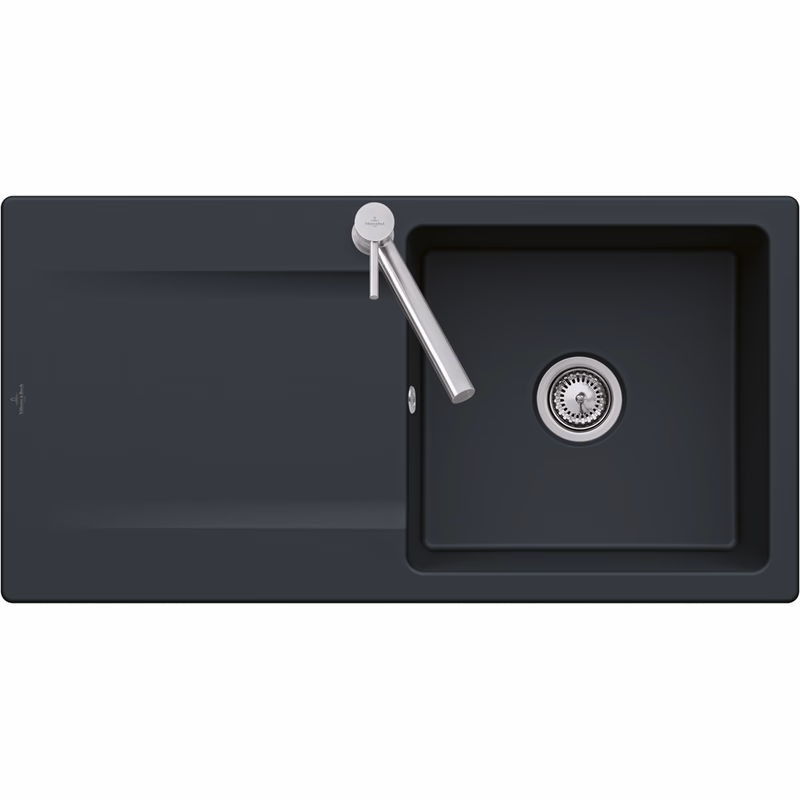 VILLEROY & BOCH VILLEROY & BOCH - Keramický drez Villeroy &amp; Boch Siluet 60, 333601R7, Pure Black 333601R7