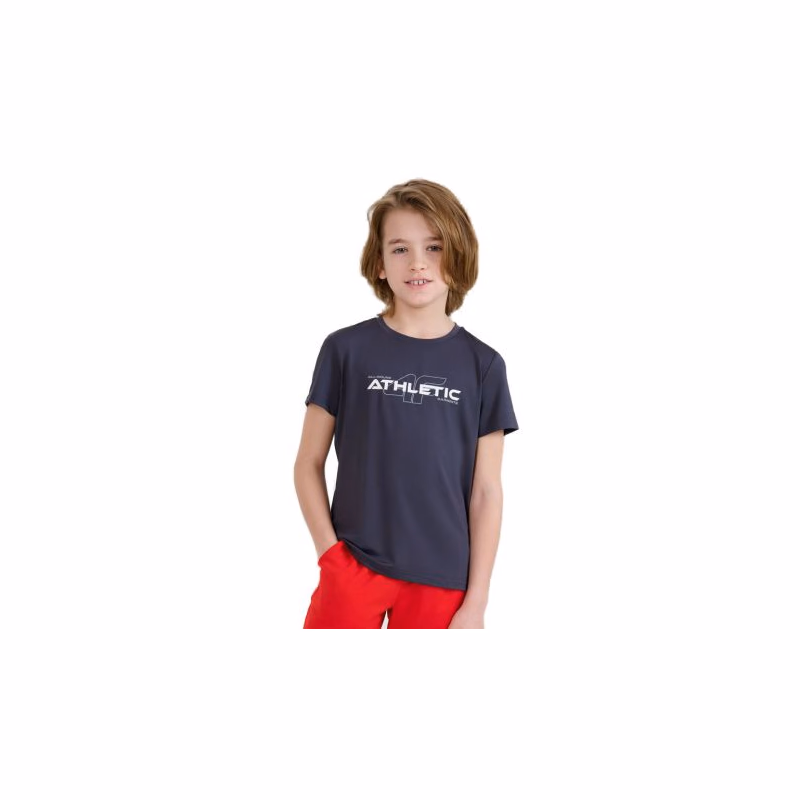 Chlapčenské tréningové tričko s krátkym rukávom 4F JUNIOR TSHIRT FNK M1209-22S-ANTHRACITE