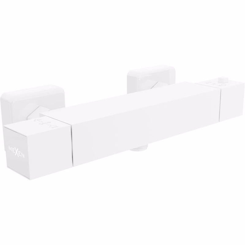 MEXEN - Cube termostatická sprchová batéria biela 77200-20