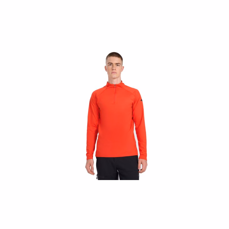 Pánska zateplená lyžiarska mikina s 1 2 zipsom 4F BRUSHED UNDERWEAR M101-WAW25UBRUM101-62S-RED