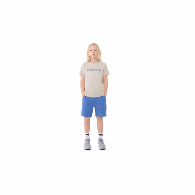 Chlapčenské teplákové kraťasy 4F JUNIOR SHORTS CAS M600-34S-LIGHT BLUE