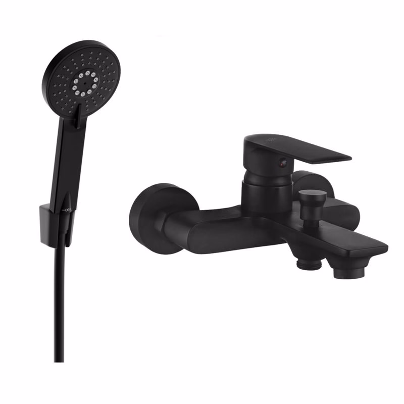 MEXEN/S - R40 Royo vaňová batéria so sprchou set, čierna 7223R40-70
