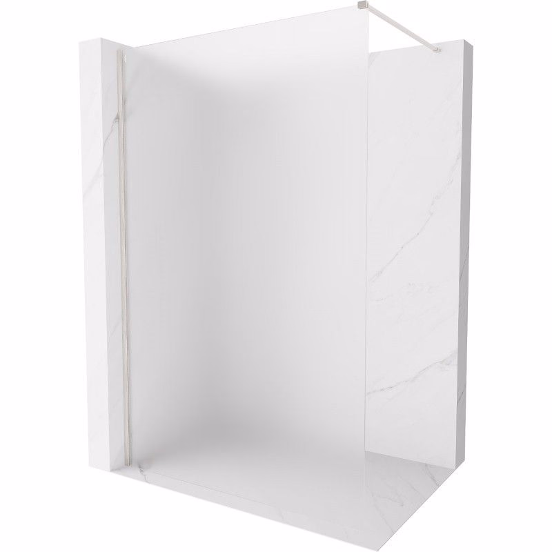 MEXEN/S - Kyoto-X Sprchová zástena WALK-IN 60 x 200, dekor 10 mm, nikel kartáčovaný 800-060-101-97-30-X