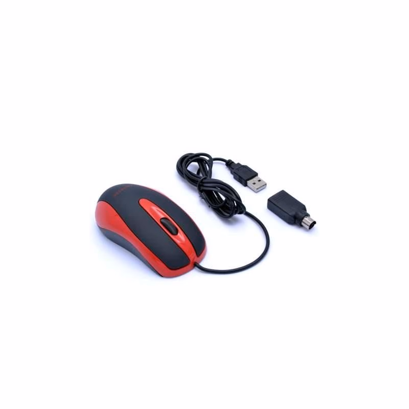 AMEI AM-M801/Kancelárska/Optická/800 DPI/Drôtová USB/Čierna-červená