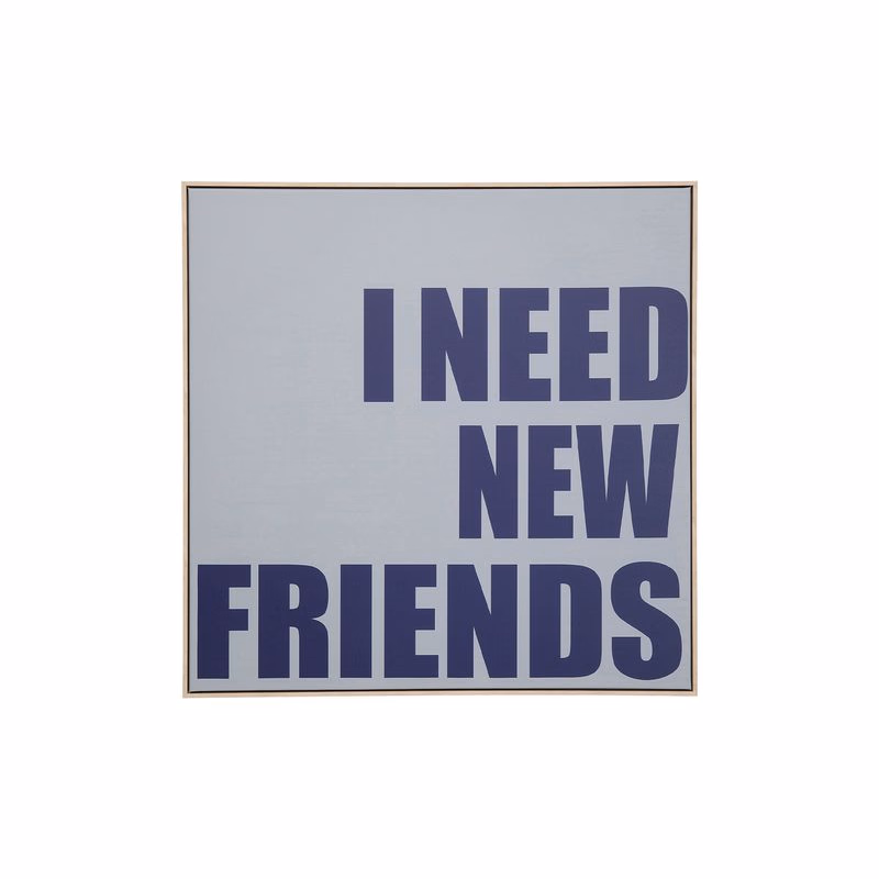 New Friends obraz modrý 80x80 cm