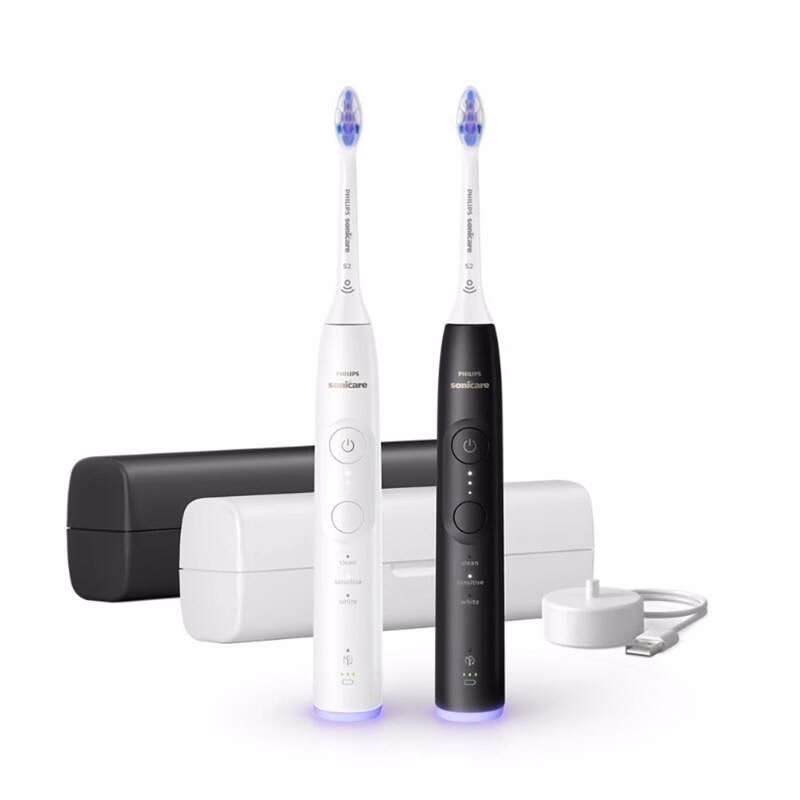 Philips Sonicare 6500 Gentle clean sada elektrických zubných kefiek, 2 kusy, čierna a biela