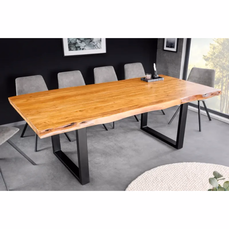 Jedálenský stôl ATHAMÁS akácia 5 cm Dekorhome