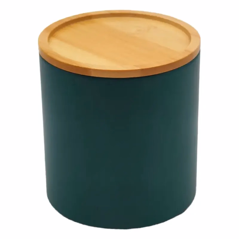Kontajner s bambusovým vekom FTC700-B dark green ø11x12,2 cm