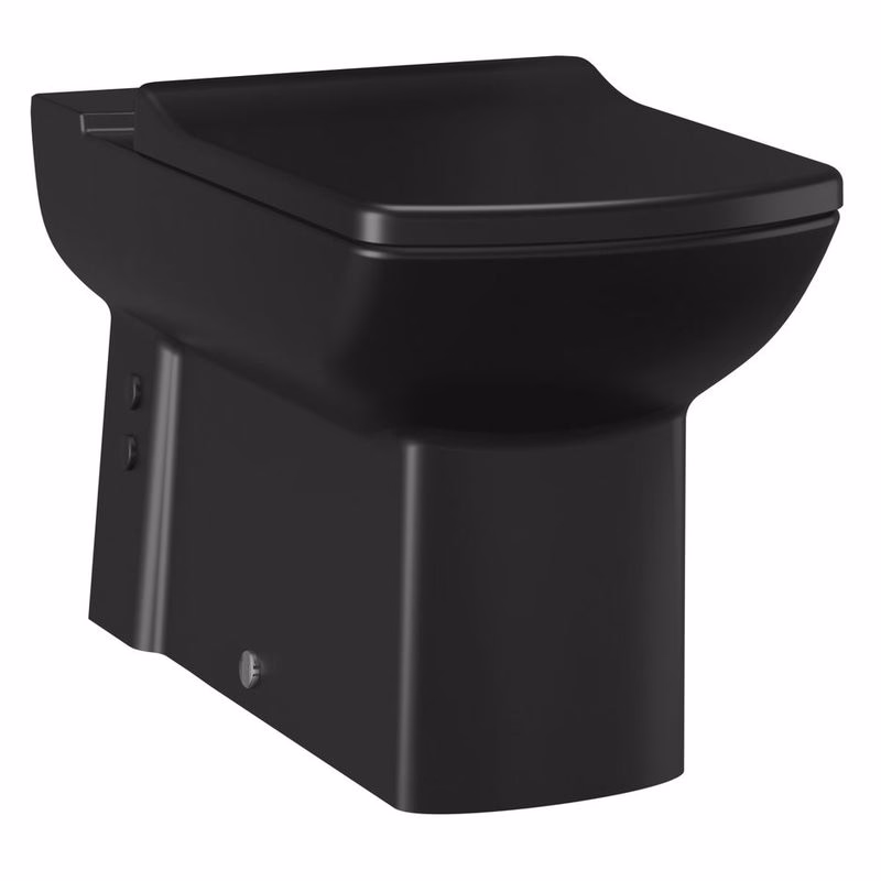SAPHO - LARA WC misa pre kombi, spodný/zadný odpad, 35x64cm, čierna mat LR360-11SM00E-0000