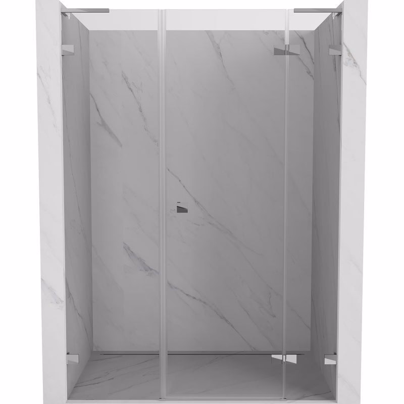 MEXEN/S - Lunar L sprchové dvere krídlové pravé 125, transparent, chróm 834SL-125-050-01-00-P