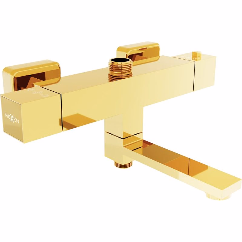 MEXEN - Cube baterie termostatická vaňová/ sprchová zlata 77910-50