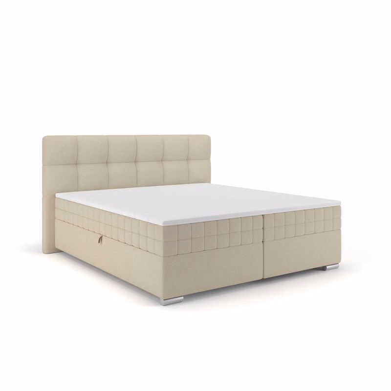 Elvisia Manželská posteľ ALPINA Boxspring | 180 x 200 cm Farba: Béžová / Vinci 23