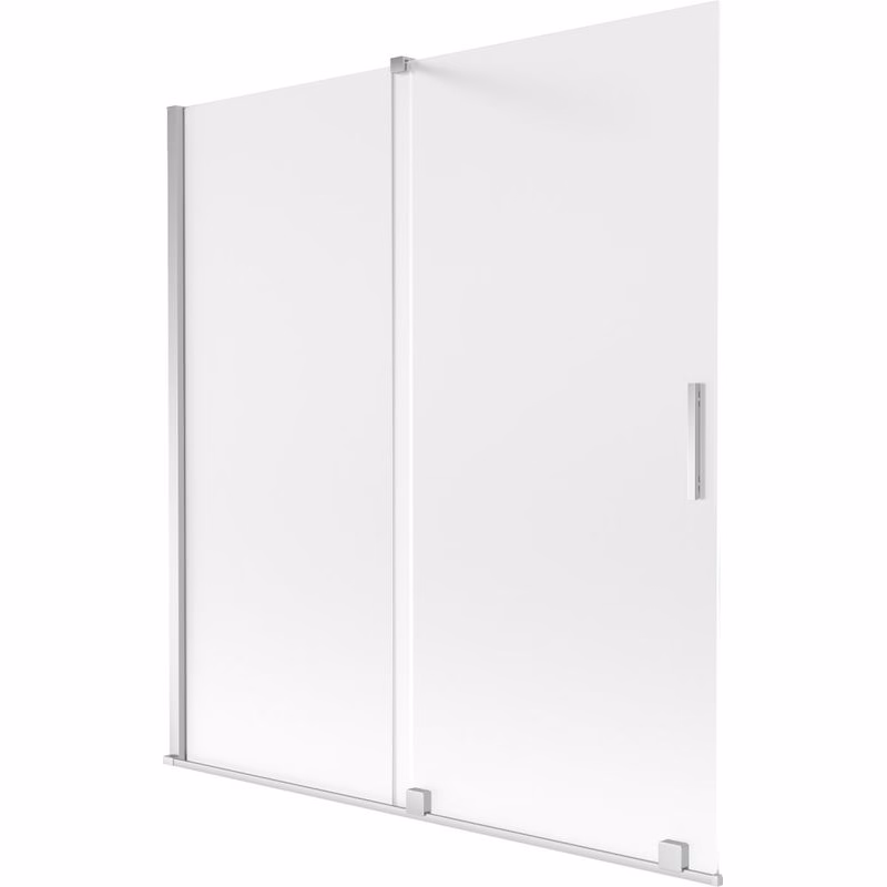 MEXEN/S - Velar dvojkrídlová posuvná vaňová zástena 150 x 150, dekor, chróm 896-150-000-31-01