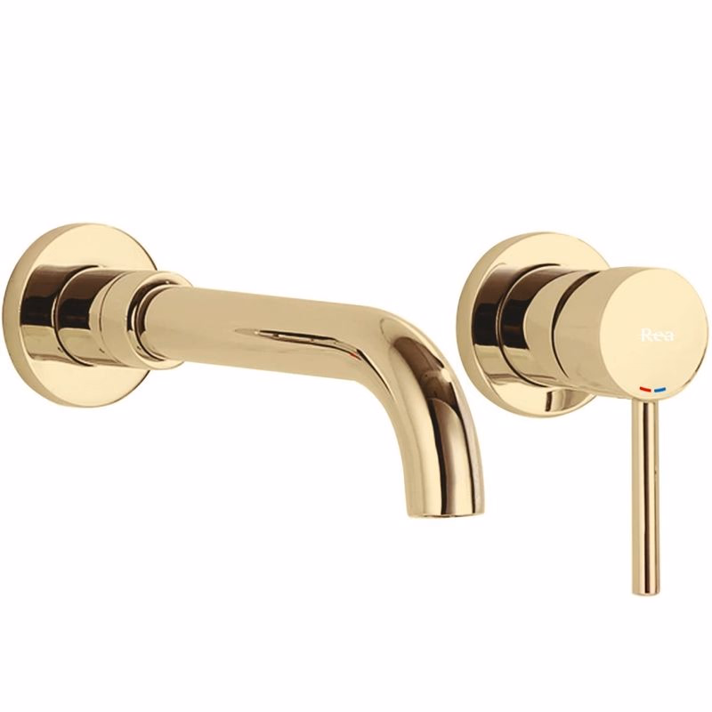 REA - Umývadlová batéria Lungo LONG Gold zlatá + BOX REA-B0370