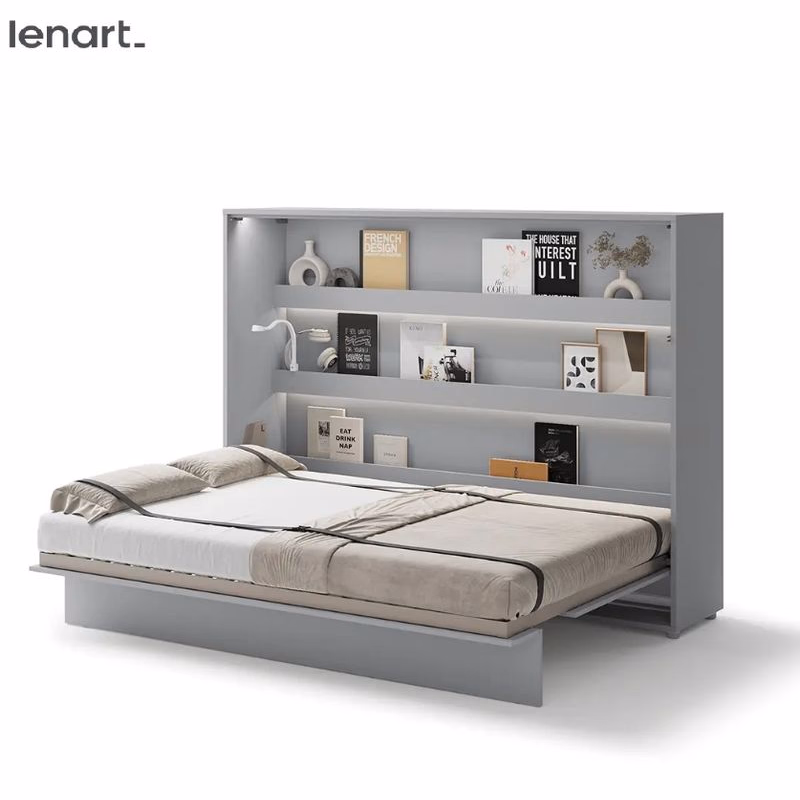 Dig-net nábytok Sklápacia posteľ Lenart BED CONCEPT BC-04 sivá | 140 x 200 cm