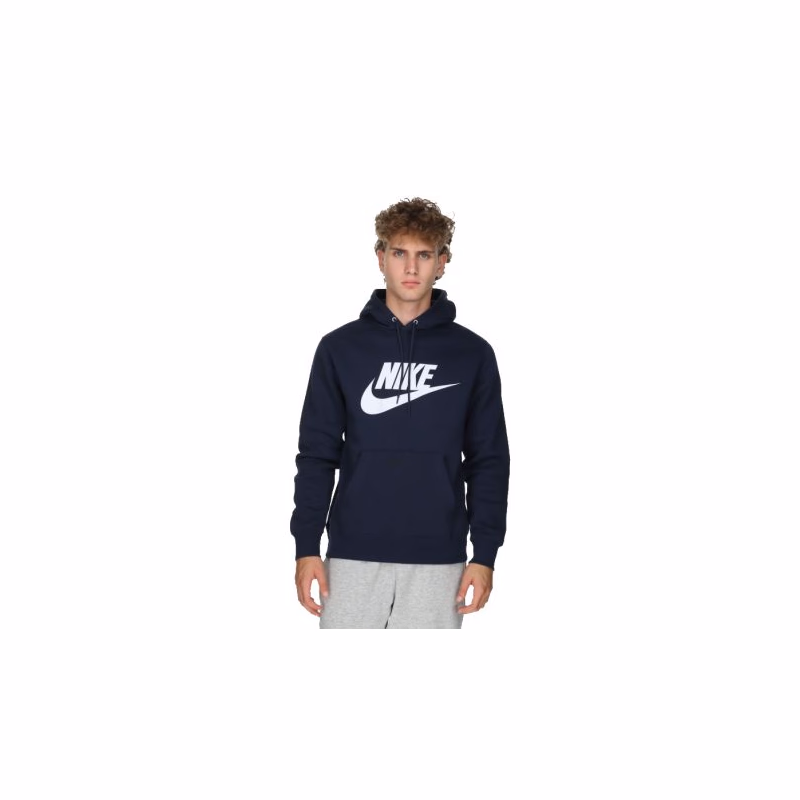 Pánska mikina s kapucňou NIKE M NK CLUB BB PO GFX HOODIE BLUE