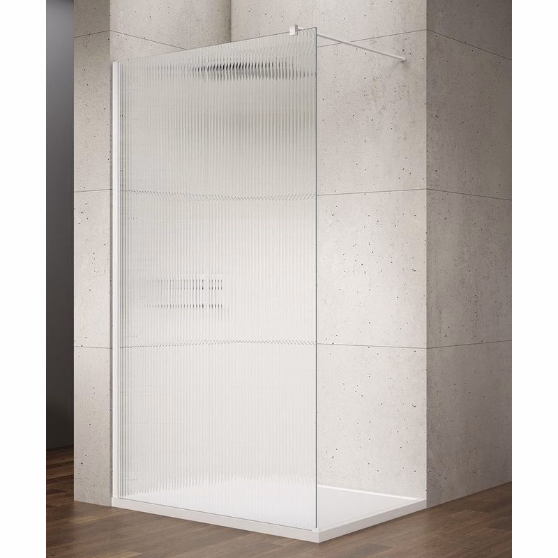 GELCO - VARIO WHITE jednodielna sprchová zástena na inštaláciu k stene, sklo nordic, 1200  GX1512-07
