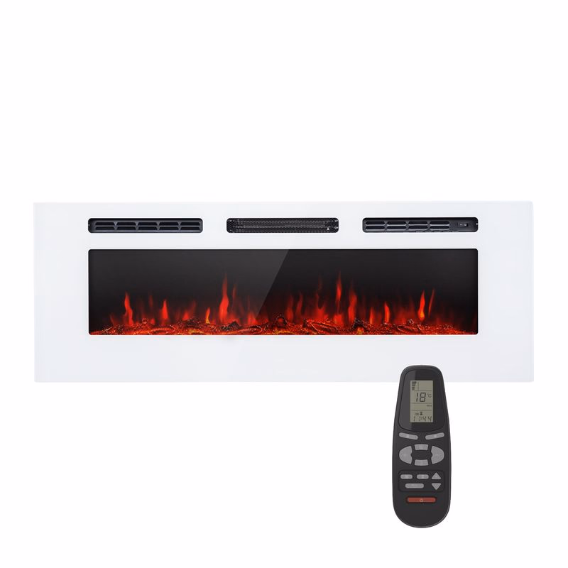 Klarstein Galeras, elektrický nástenný a vstavaný krb, 1800 W, LED, 3 farby, časovač