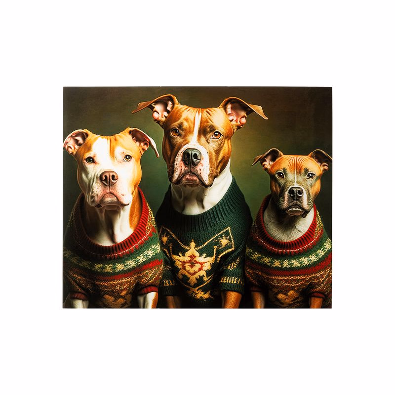 Dog Family sklenený obraz viacfarebný 110x90 cm