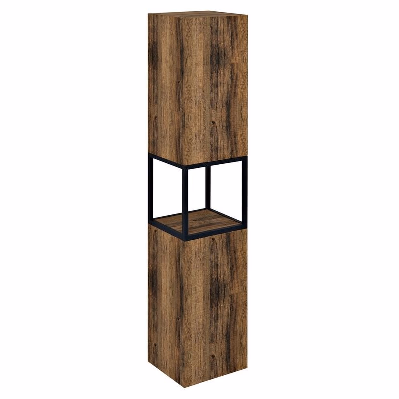 SAPHO - SKARA skrinka 35x171x32cm, 2x dvierka, ľavá/pravá, čierna mat/dub Collingwood CG010-1919