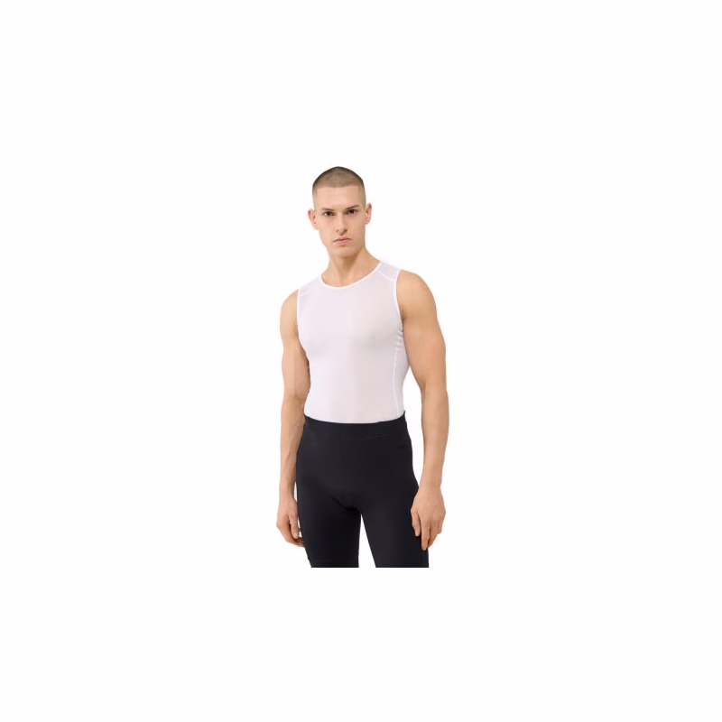 Pánske tréningové tričko bez rukávov 4F SLEEVELESS FNK-WSS25TFSLM433-11S-OFF WHITE