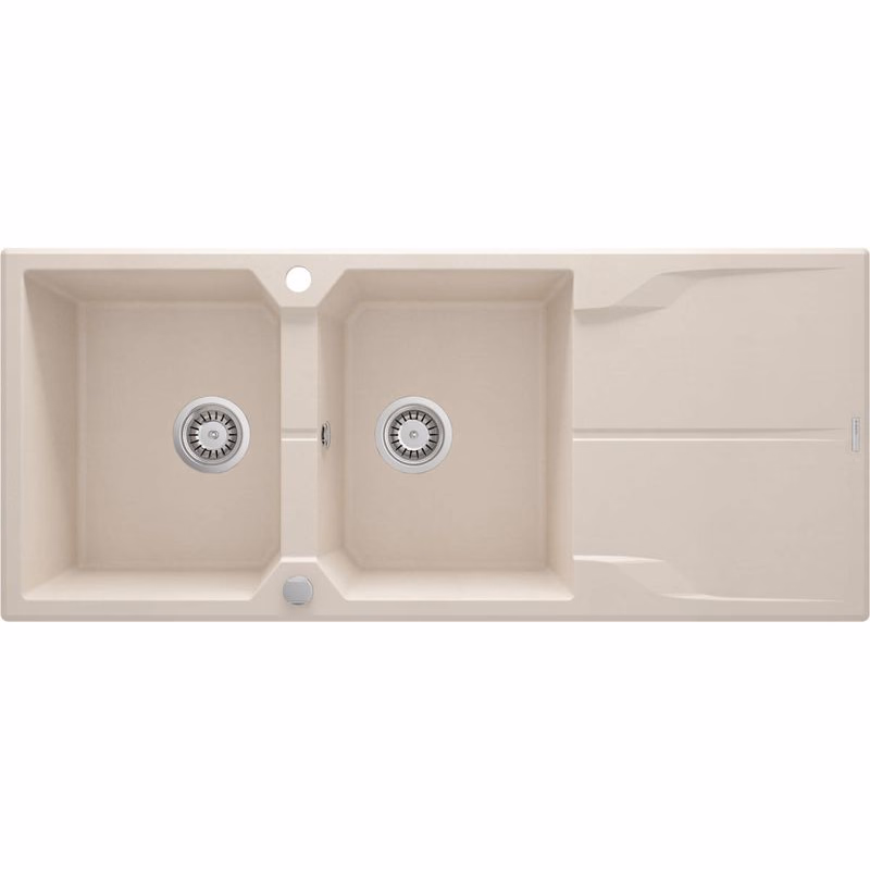 DEANTE DEANTE - Andante beige - Granitový drez, 2 - bowl s odkvapkávačom ZQN_5213