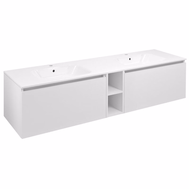 SAPHO - LOREA skrinka 180x46x51,5cm (80+20+80cm), biela matná LE080-3131-04