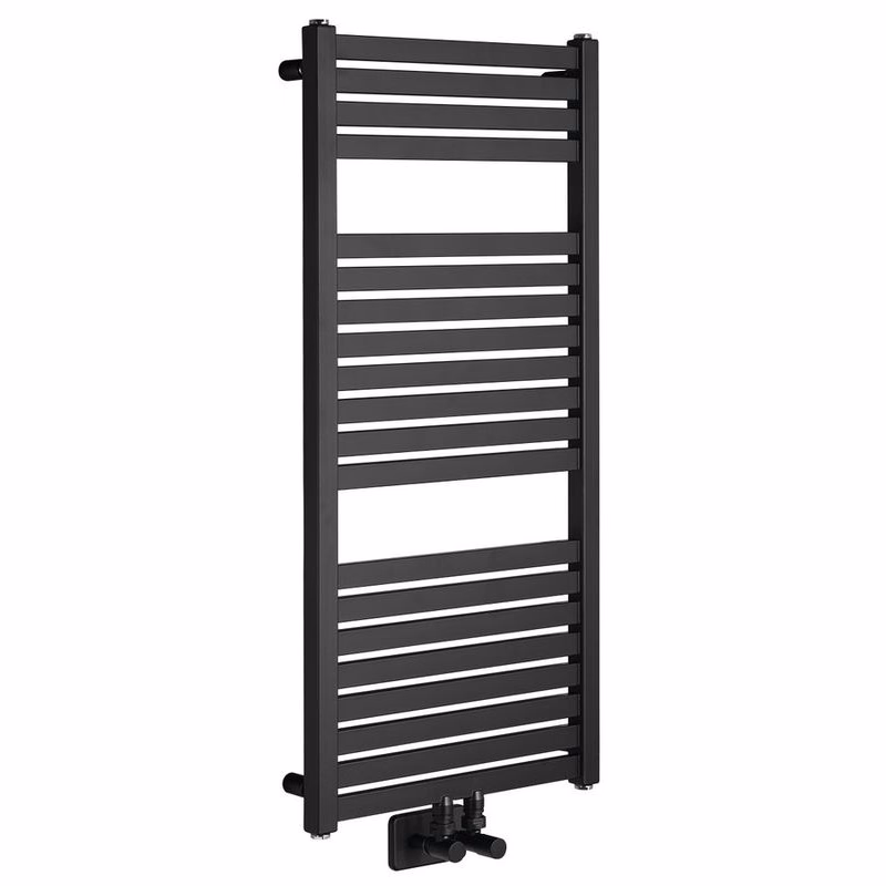 AQUALINE - TONDI vykurovacie teleso 450x970 stredové pripojenie, čierna mat DT456T