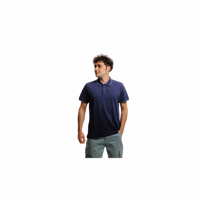 Pánske polo tričko s krátkym rukávom AUTHORITY PS- RICE printed navy