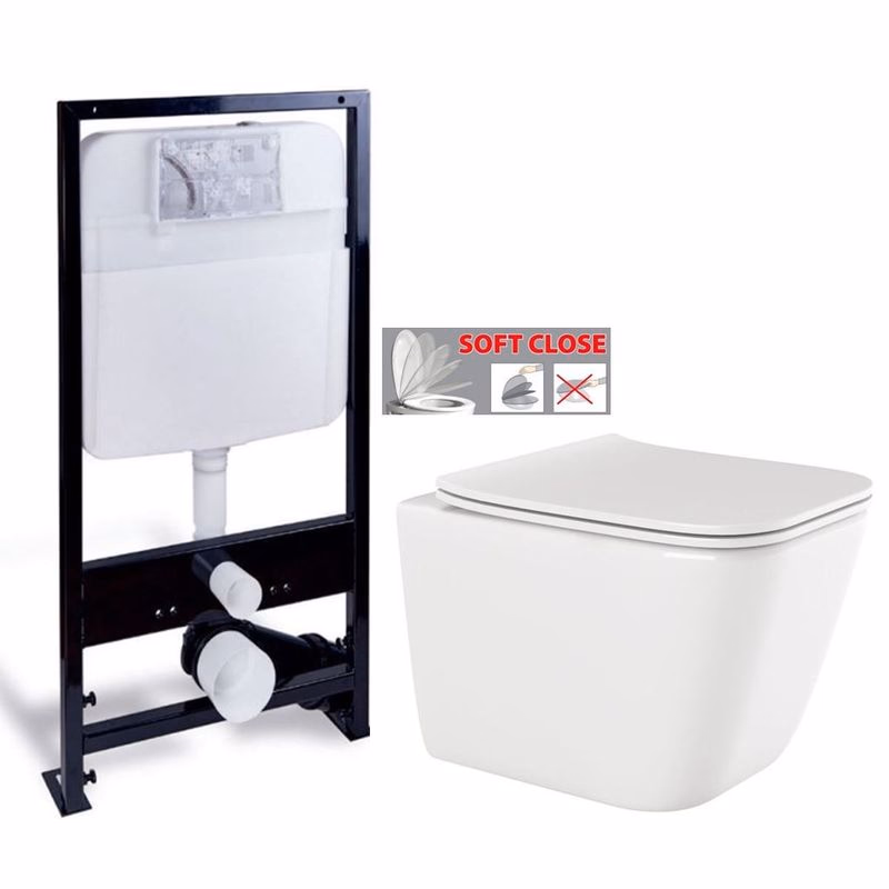 PRIM predstenový inštalačný systém bez tlačidla + WC INVENA PAROS + SEDADLO PRIM_20/0026 X RO1