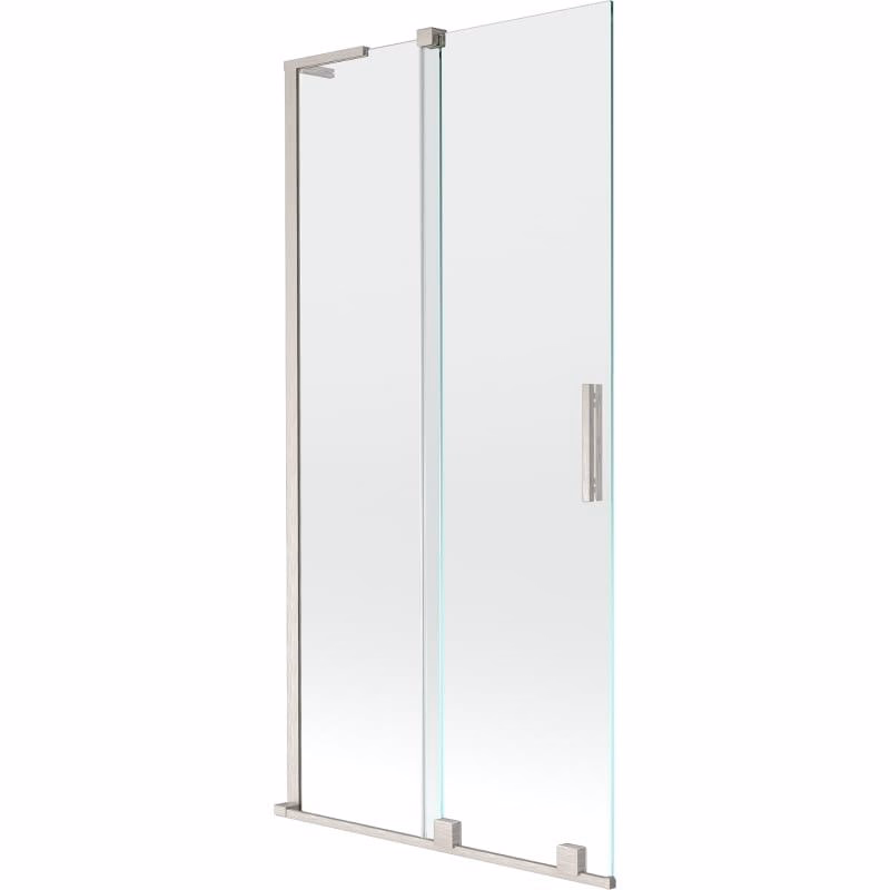 MEXEN/S - Velar L dvojkrídlová posuvná vaňová zástena 95 x 150, transparent, nikel kartáčovaný 896-095-003-01-97