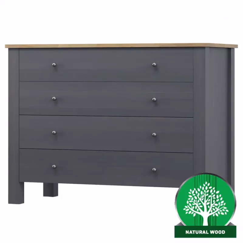 Komoda Oskar 4s 90x40x90 Šedá