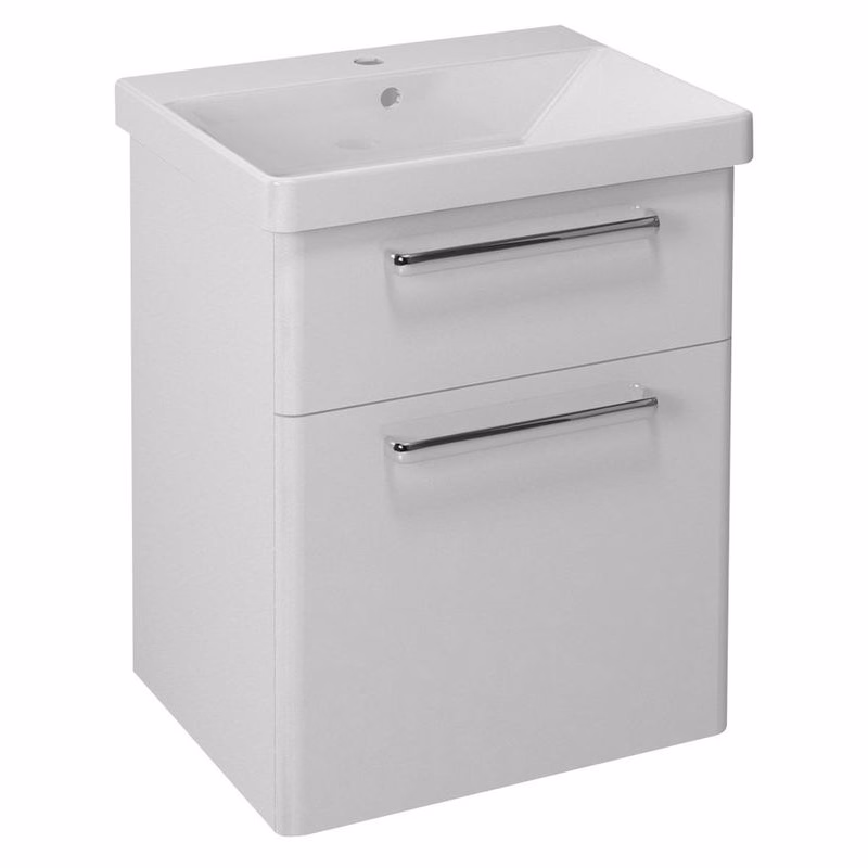 SAPHO - THEIA umývadlová skrinka 56,4x70x44,2cm, 2x zásuvka, biela TH060-3030