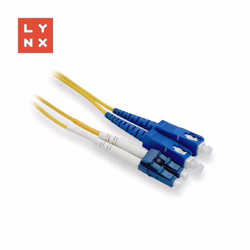 LYNX duplexný patch kábel SM, OS2, LC/SC, 9/125µm, 3m