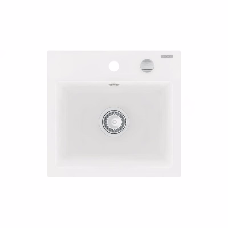 MEXEN MEXEN - Milo granitový, kuchyňský drez 1 435x410 mm, biela 6505441000-20