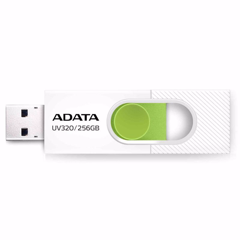 ADATA Flash Disk 256GB UV320, USB 3.2, bielo-zelená