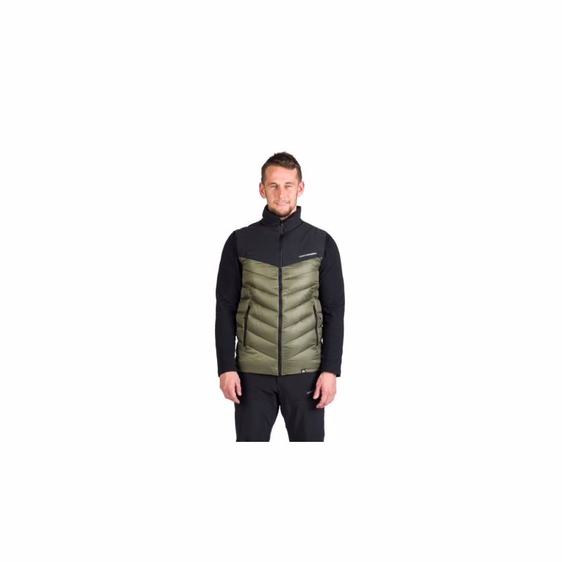 Pánska turistická vesta NORTHFINDER FILIPPO-550blackdarkgreen