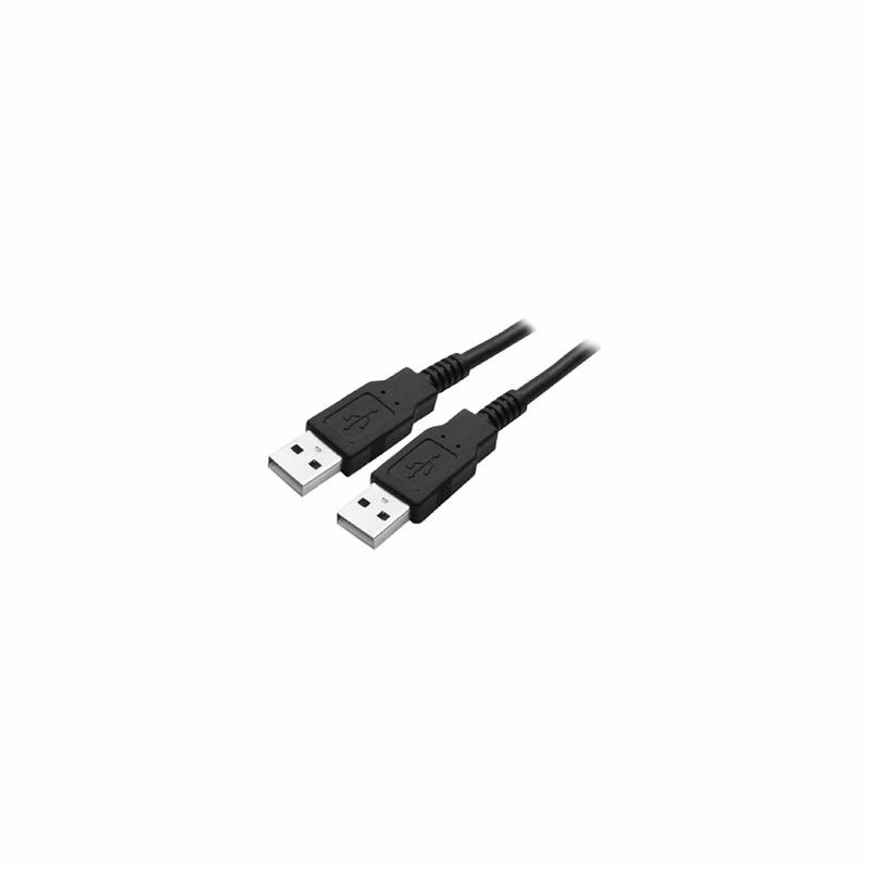 Logo USB kábel (2.0), USB A samec - USB A samec, 1.8m, černý, blister, High Speed, DOPRODEJ