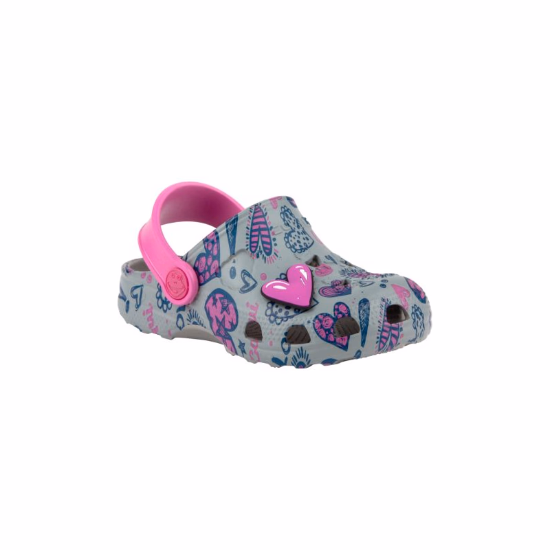 Dievčenské kroksy (rekreačná obuv) COQUI Little Frog + Amulet grey fuchsia