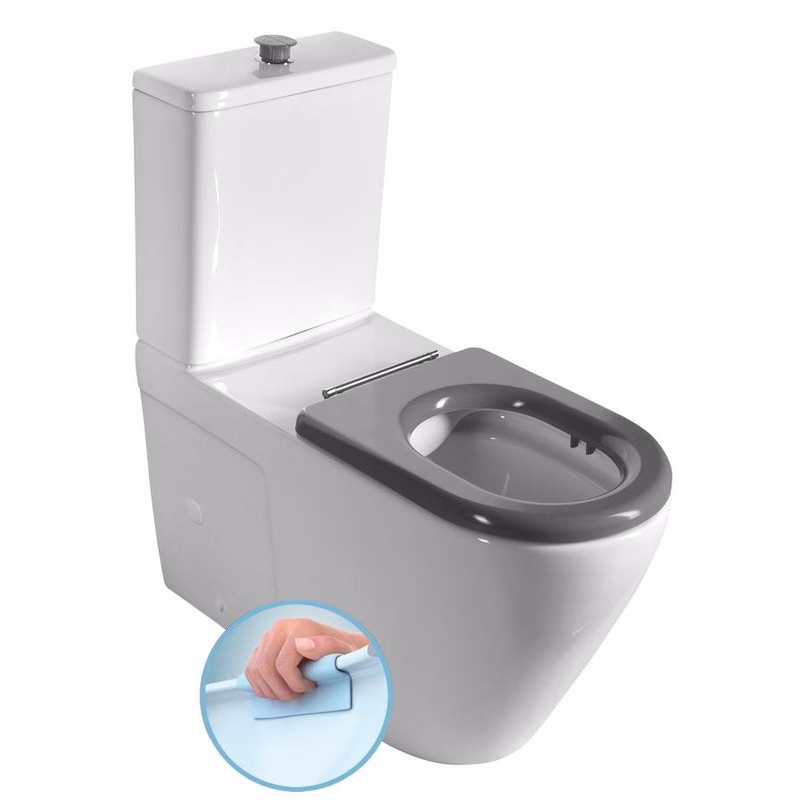 SAPHO - MEDIC RIMLESS WC kombi misa s nádržkou, spodný/zadný odpad, biela MC102