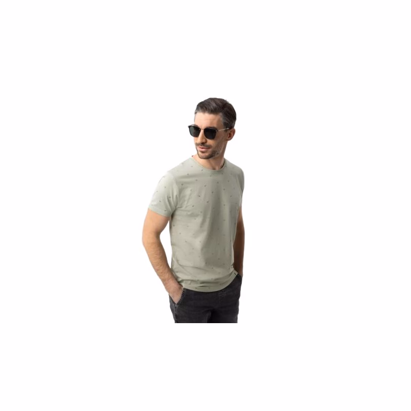 Pánske tričko s krátkym rukávom VOLCANO TM-LEIF-MINT