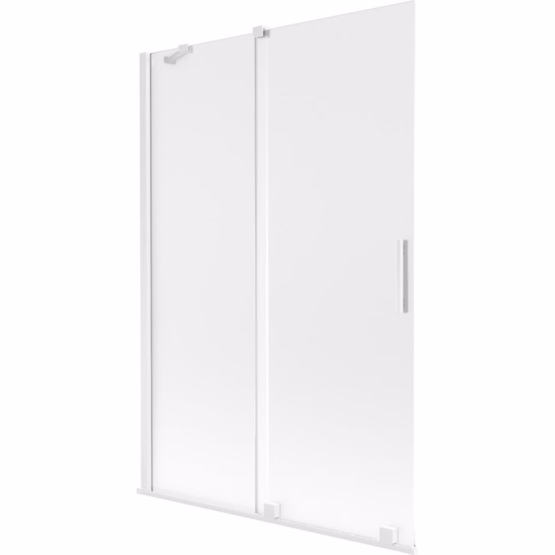 MEXEN/S - Velar dvojkrídlová posuvná vaňová zástena 120 x 150, dekor, biela 896-120-000-31-20