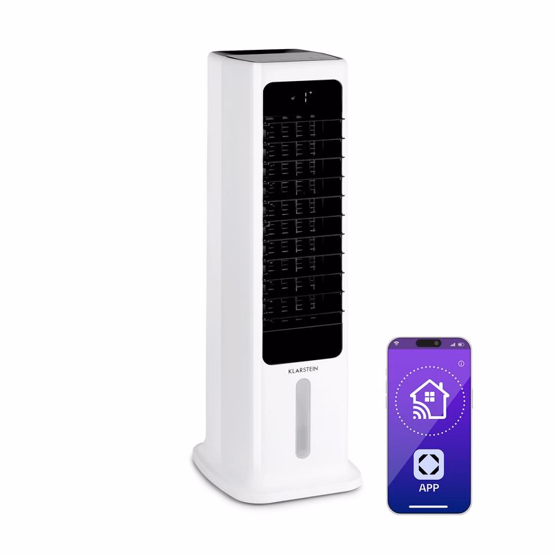 Klarstein Skytower 360° Smart, ochladzovač vzduchu, 60 W, 280 m³/h, 6 l, mobilný