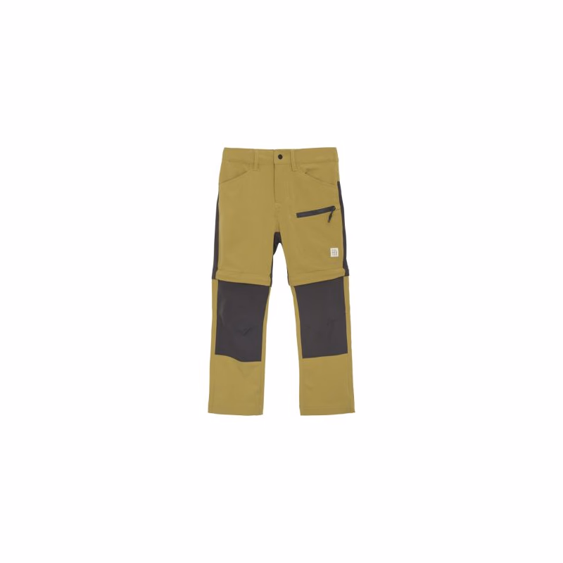 Chlapčenské turistické nohavice COLOR KIDS Soft Pants Stretch W. Zip Off, fennel seed