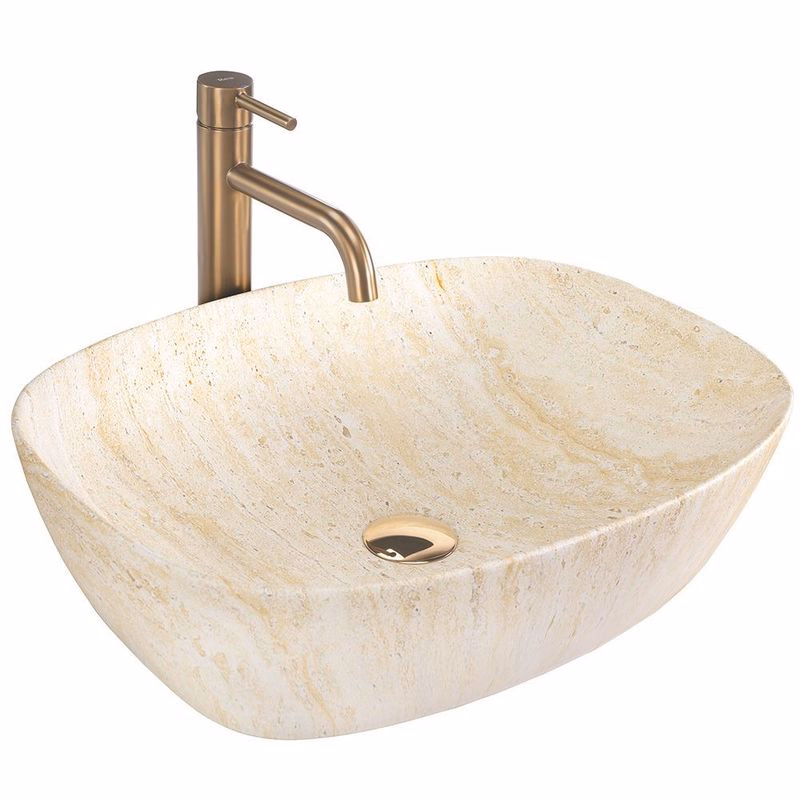 REA - Umývadlo na dosku Freja - Travertine Matt REA-U6689