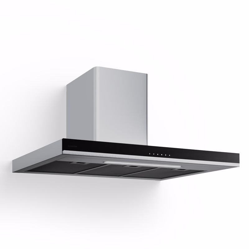 Klarstein Verosteel digestor, Elegantný, minimalistický, výkonný, Energetická trieda A, 881,6 m³/h, 90 cm