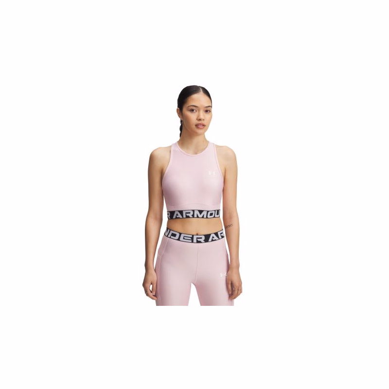 Dámske tréningové tielko UNDER ARMOUR HeatGear Rib Tank-PNK