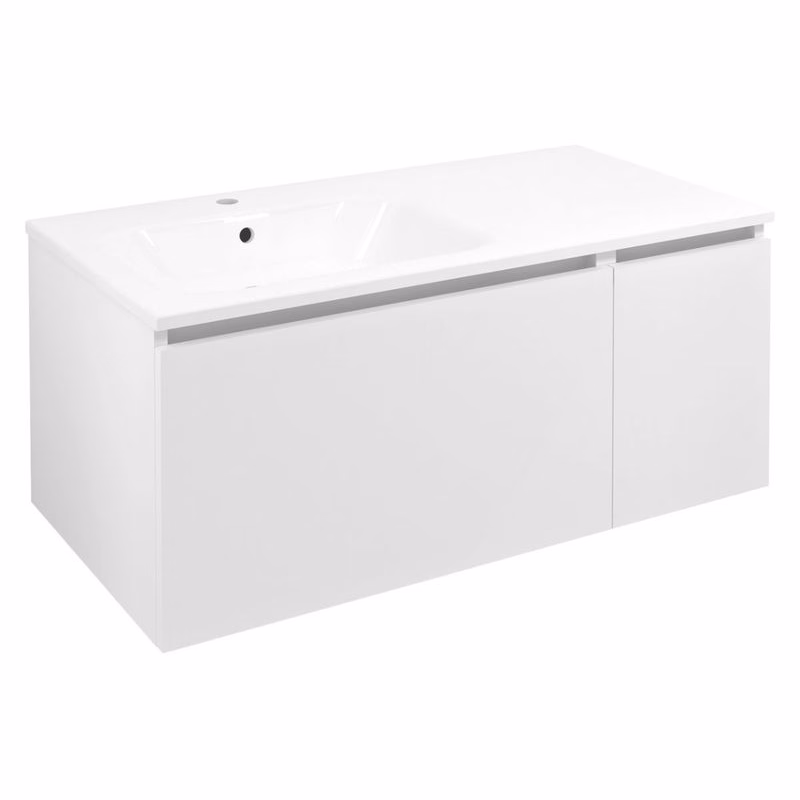 SAPHO - LOREA skrinka 100x46x51,5cm (70+30cm), ľavá, biela matná LE070-3131-L-01