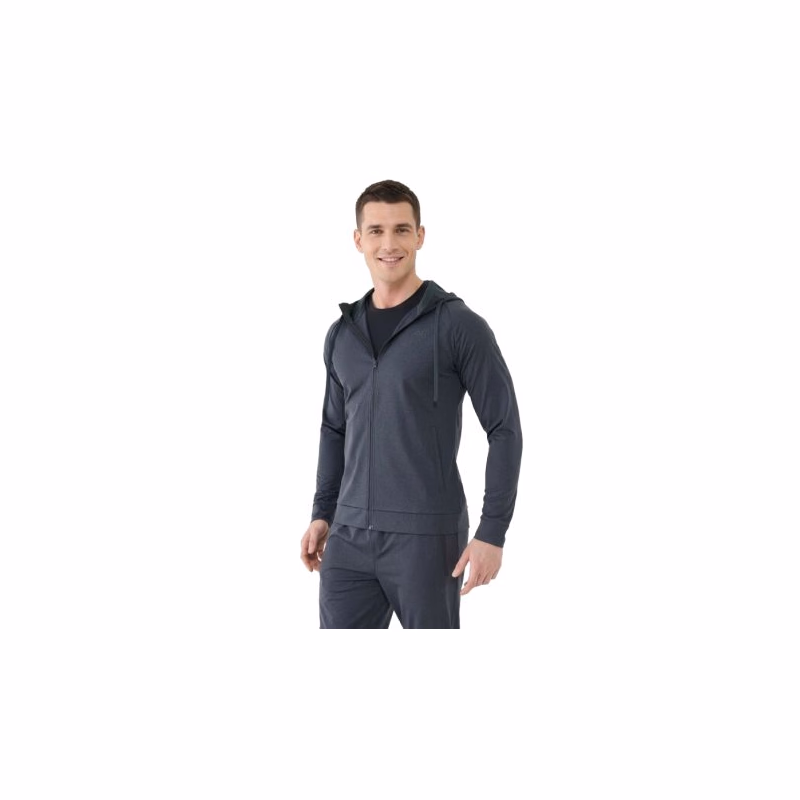 Pánska tréningová mikina so zipsom 4F SWEATSHIRT FNK M631-22M-ANTHRACITE MELANGE