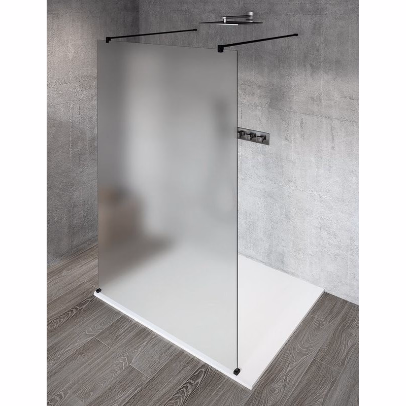 GELCO - VARIO BLACK jednodielna sprchová zástena do priestoru, matné sklo, 800  GX1480GX2214